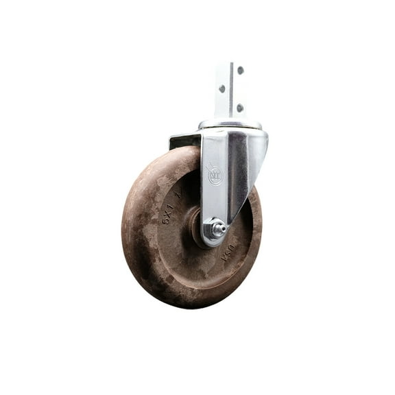 5 Inch High Temp Glass Filled Nylon Wheel Swivel 3/4 Inch Square Stem Caster SCC