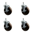 thumbnail image 1 of 5 Inch High Temp Phenolic Swivel 7/16 Inch Grip Ring Stem Caster Set with Brake, 1 of 2