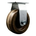 thumbnail image 1 of 5 Inch High Temp Phenolic Wheel Rigid Caster with Bronze Bearing Service Caster, 1 of 2