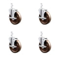 thumbnail image 1 of 5 Inch High Temp Phenolic Wheel Swivel 7/8 Inch Square Stem Caster Set Brake SCC, 1 of 2