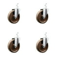 thumbnail image 1 of 5 Inch High Temp Phenolic Wheel Swivel 7/8 Inch Square Stem Caster Set SCC, 1 of 2