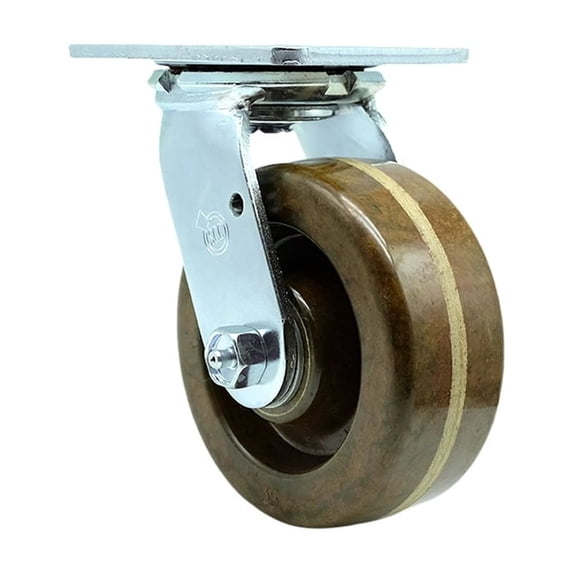5 Inch High Temp Phenolic Wheel Swivel Caster with Roller Bearing Service Caster