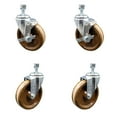 thumbnail image 1 of 5 Inch High Temp Phenolic Wheel Swivel ½ Inch Threaded Stem Caster Set 2 Brakes, 1 of 2