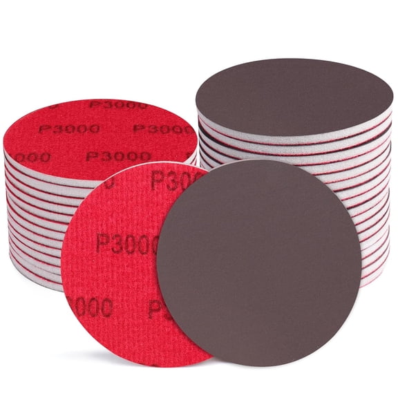 5 Inch Hook and Loop Sanding Sponge Disc with Buffer Backing Soft Sanding Pads for Random Orbital Sander 3000 Grit Reusable Wet or Dry Sandpaper for Automotive Wood Fine-Detail Sanding 18-Pcs