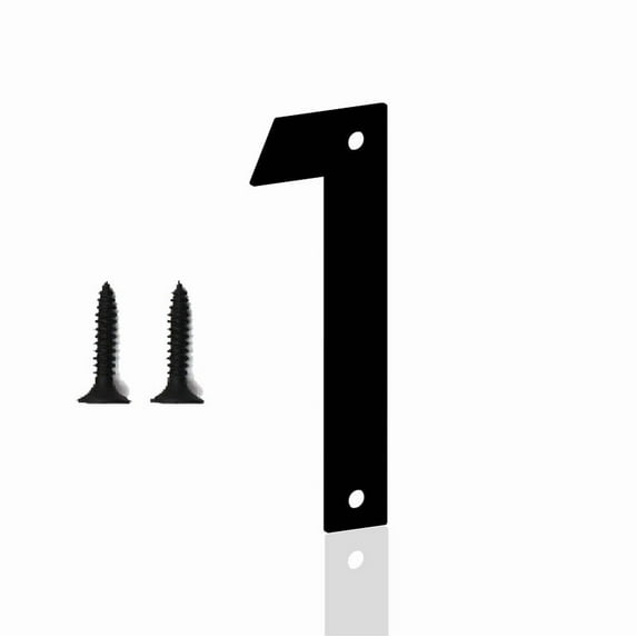 5 Inch House Numbers Letters, Black House Address Letters, Outdoor Mailbox Numbers, Modern Metal Address Number Letter for Homes, Apartments, Farms, Outside (1)