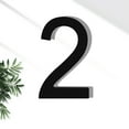 thumbnail image 1 of 5 Inch House Numbers for Modern Home, Rustproof Stainless Steel Material, Unique Floating Design, Elegant Matte Black Finished, Premium Home Address Number, Number 2, 1 of 10