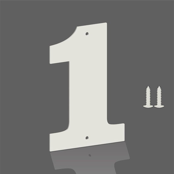 3-Inch Metal House Number 1, Weather Resistant Single Address Digit, Optional Numbers & Letters Available, for Mailbox, Wall and Garage