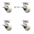 thumbnail image 1 of 5 Inch KP Nylon Caster Set with Ball Bearings 4 Brakes 2 Swivel Locks SCC, 1 of 2