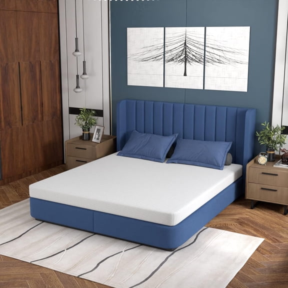 5 Inch King Gel Memory Foam Mattress Fiberglass Free/Bed-in-a-Box/Cool Sleep & Comfy Support