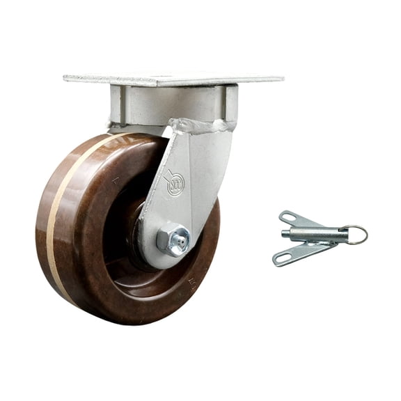 5 Inch Kingpinless High Temp Phenolic Wheel Swivel Caster with Swivel Lock SCC