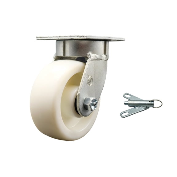 5 Inch Kingpinless Nylon Wheel Swivel Caster with Swivel Lock Service Caster