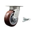 thumbnail image 1 of 5 Inch Kingpinless Poly on Polyolefin Wheel Swivel Caster with Swivel Lock SCC, 1 of 2