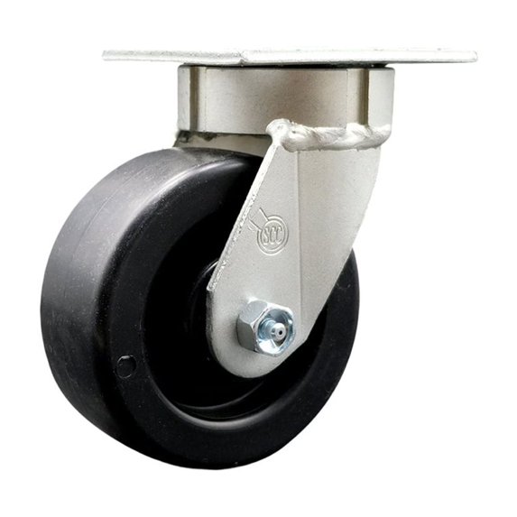 5 Inch Kingpinless Polyolefin Wheel Swivel Top Plate Caster Service Caster Brand