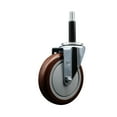 thumbnail image 1 of 5 Inch Maroon Poly Wheel Swivel 3/4 Inch Expanding Stem Caster SCC, 1 of 2