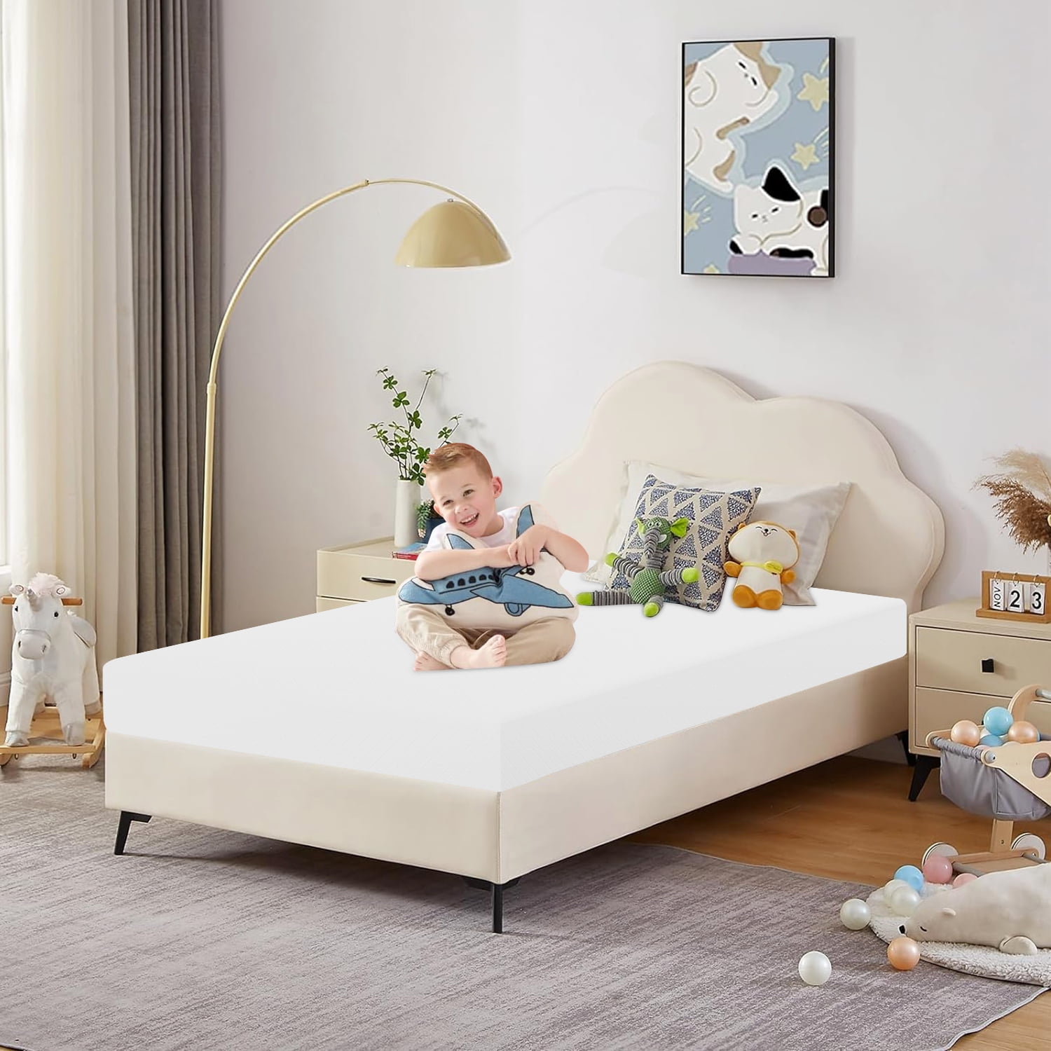 Big Oshi 2 Foam Cradle Mattress White Rectangle 18 x 32 x 3 Walmart