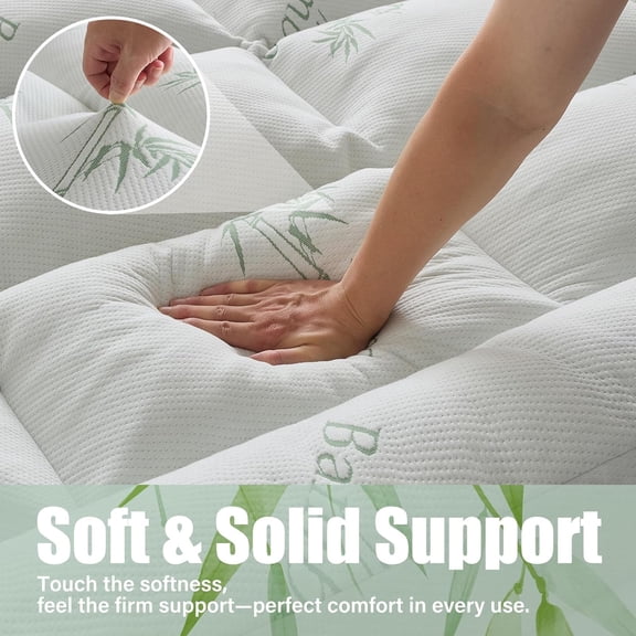 5 Inch Memory Foam Mattress Topper King Size for Back Pain Relief