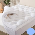 thumbnail image 1 of 5 Inch Memory Foam Mattress Topper , Supportive Fluffy Shredded Memory Foam Filled Pillow Top, Extra Soft Bed Topper with Deep Pocket, 1 of 8