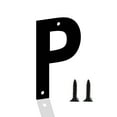 thumbnail image 1 of 5 Inch Metal House Numbers Letters, Black House Address Letters, Outdoor Mailbox Numbers, Modern Metal Address Number Letter for Homes, Apartments, Farms, Outside (P), 1 of 6