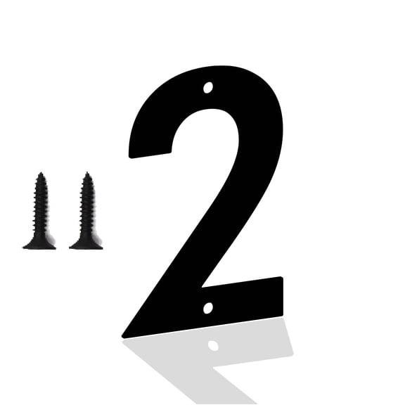 5 Inch Metal House Numbers Letters, Black House Address Letters, Outdoor Mailbox Numbers, Modern Metal Address Number Letter for Homes, Apartments, Farms, Outside (2)