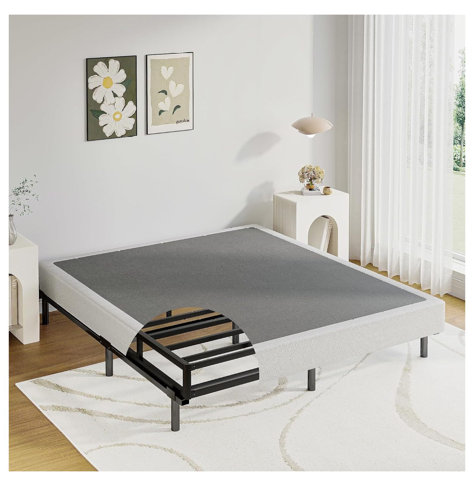 5 Inch Metal King Box Spring Basics Smart Bed Base Mattress Foundation