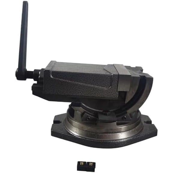 5 Inch Milling Machine Vise with Base, Bench Vise Tilting and Swiveling Milling Vise Precision Clamping milling machine vise for Mills/Grinders/NC Machines$$Tools & Hardware Other