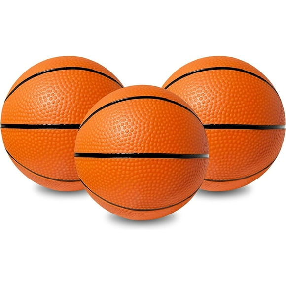5-Inch Mini Basketball Balls Set of 3 - Ideally Sized for Boys, Toddlers, and Mini Hoop Enthusiasts - Versatile for Indoor or Outdoor Play - Exciting Toy for Endless Games - Orange and Black