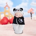 thumbnail image 1 of 5 Inch Mini PVC Baby Dolls, Animal Theme Sleeping Bags Clothes Baby Dolls with Movable Extremities, Educational Baby Toys Birthday Gift for Girls, 1 of 5