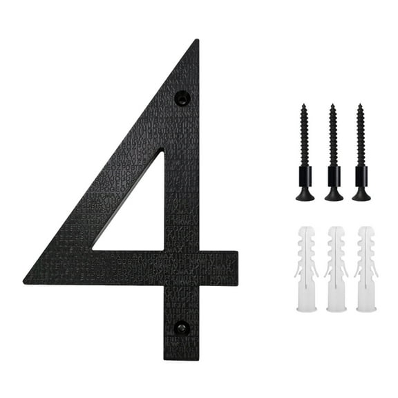 5 Inch Modern Matte Black Metal House Numbers, ABS Weatherproof Address Sign Letters for Outside Door, Mailbox, and Yard Post
