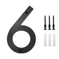 thumbnail image 1 of 5 Inch Modern Metal House Numbers Outdoor Address Signs Rust Resistant ABS Plastic 1-Piece Set, 1 of 5