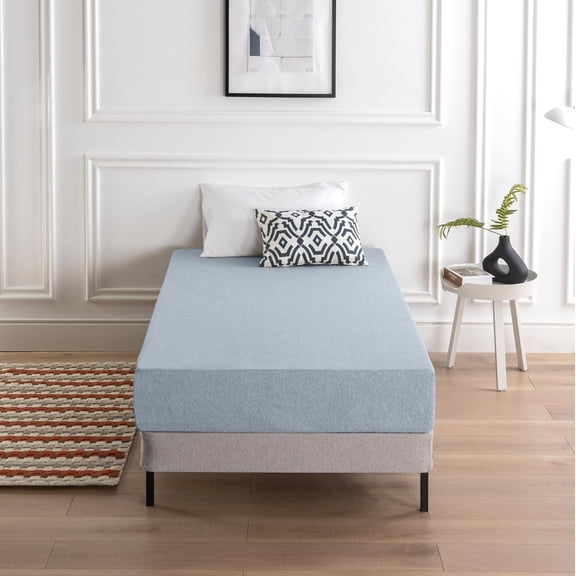 5 Inch No Assembly Metal Box Spring, Cool Mattress Foundation, Sturdy Metal Structure, Twin, Grey