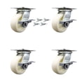 thumbnail image 1 of 5 Inch Nylon Caster Set with Roller Bearing and Brakes/Swivel Locks SCC, 1 of 2