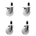 thumbnail image 1 of 5 Inch Nylon Swivel 1-3/8 Inch Expanding Stem Caster Set 2 Total Lock Brakes, 1 of 2
