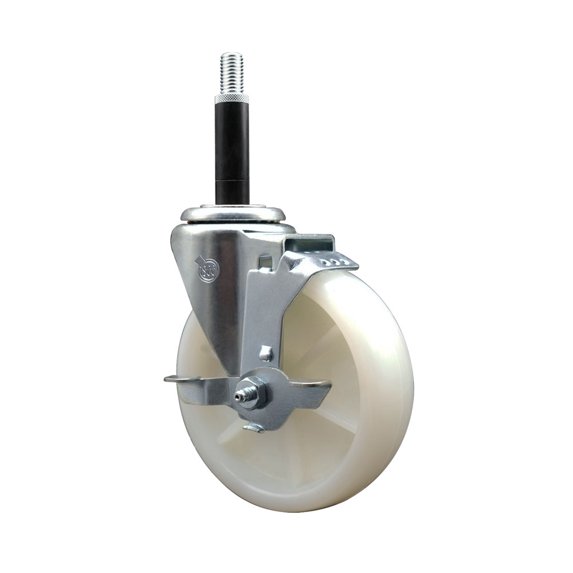 5 Inch Nylon Swivel 3/4 Inch Expanding Stem Caster with Brake SCC