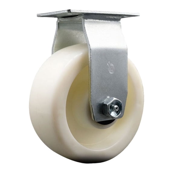 5 Inch Nylon Wheel Rigid Caster with Roller Bearing Service Caster