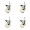thumbnail image 1 of 5 Inch Nylon Wheel Swivel 3/4 Inch Square Stem Caster Set Total Lock Brake SCC, 1 of 2