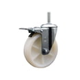 thumbnail image 1 of 5 Inch Nylon Wheel Swivel 3/4 Inch Threaded Stem Caster Total Lock Brake SCC, 1 of 2