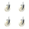 thumbnail image 1 of 5 Inch Nylon Wheel Swivel 7/8 Inch Square Stem Caster Set Service Caster Brand, 1 of 2