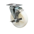 thumbnail image 1 of 5 Inch Nylon Wheel Swivel Top Plate Caster with Brake Service Caster Brand, 1 of 2