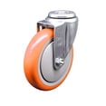 thumbnail image 1 of 5 Inch Orange Polyurethane Wheel Swivel Bolt Hole Caster Service Caster Brand, 1 of 2