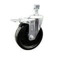 thumbnail image 1 of 5 Inch Phenolic Swivel ½ Inch Threaded Stem Caster with Total Lock Brake SCC, 1 of 2