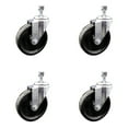 thumbnail image 1 of 5 Inch Phenolic Wheel Swivel 12mm Threaded Stem Caster Set Service Caster, 1 of 2
