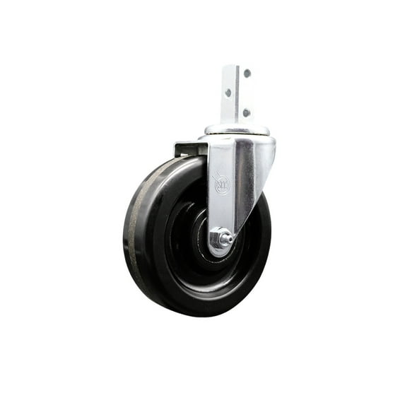 5 Inch Phenolic Wheel Swivel 3/4 Inch Square Stem Caster Service Caster Brand