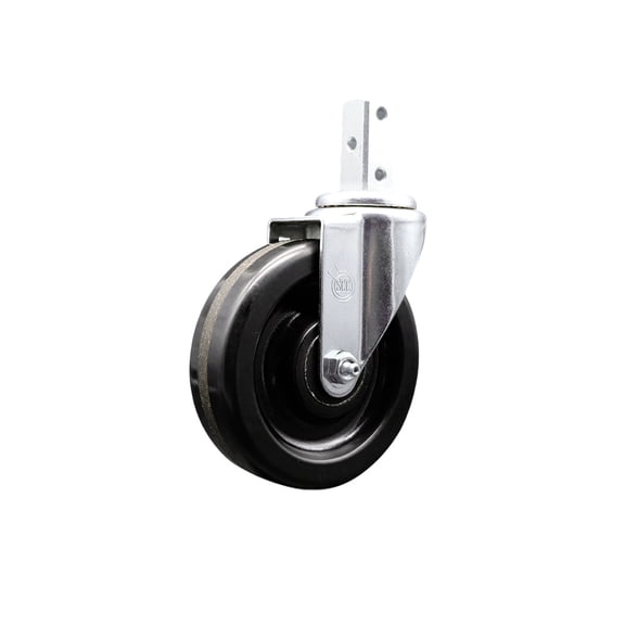 5 Inch Phenolic Wheel Swivel 3/4 Inch Square Stem Caster Service Caster Brand
