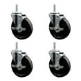 thumbnail image 1 of 5 Inch Phenolic Wheel Swivel 3/4 Inch Threaded Stem Caster Set with Brake SCC, 1 of 2
