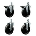 thumbnail image 1 of 5 Inch Phenolic Wheel Swivel 7/8 Inch Square Stem Caster Set 2 Brakes SCC, 1 of 2