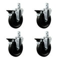 thumbnail image 1 of 5 Inch Phenolic Wheel Swivel 7/8 Inch Square Stem Caster Set with Brake SCC, 1 of 2