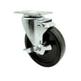 thumbnail image 1 of 5 Inch Phenolic Wheel Swivel Top Plate Caster with Brake Service Caster Brand, 1 of 2