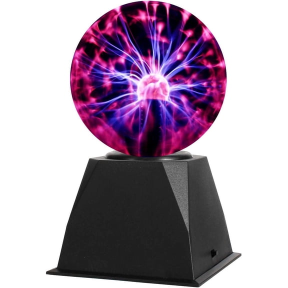 5 Inch Plug-in Magic Plasma Ball Lamp - Touch & Sound Sensitive Interactive Plasma Lamp Nebula Sphere Globe, Science Educational Gift for Decorations/Parties/Bedroom