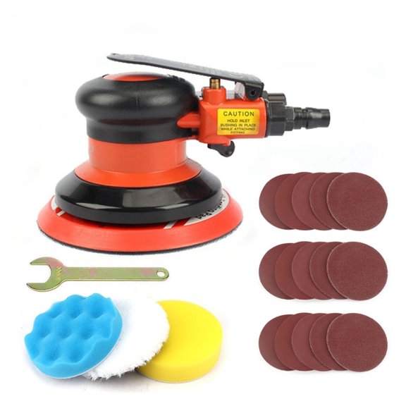 5 Inch Pneumatic Air Sander Polisher Tool 125MM Polishing Random Orbital Palm Machine Grinder For Car Paint Care Rust Removal ,Widely Use
