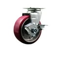 thumbnail image 1 of 5 Inch Poly on Aluminum Swivel Caster with Roller Bearing and Brake SCC, 1 of 2